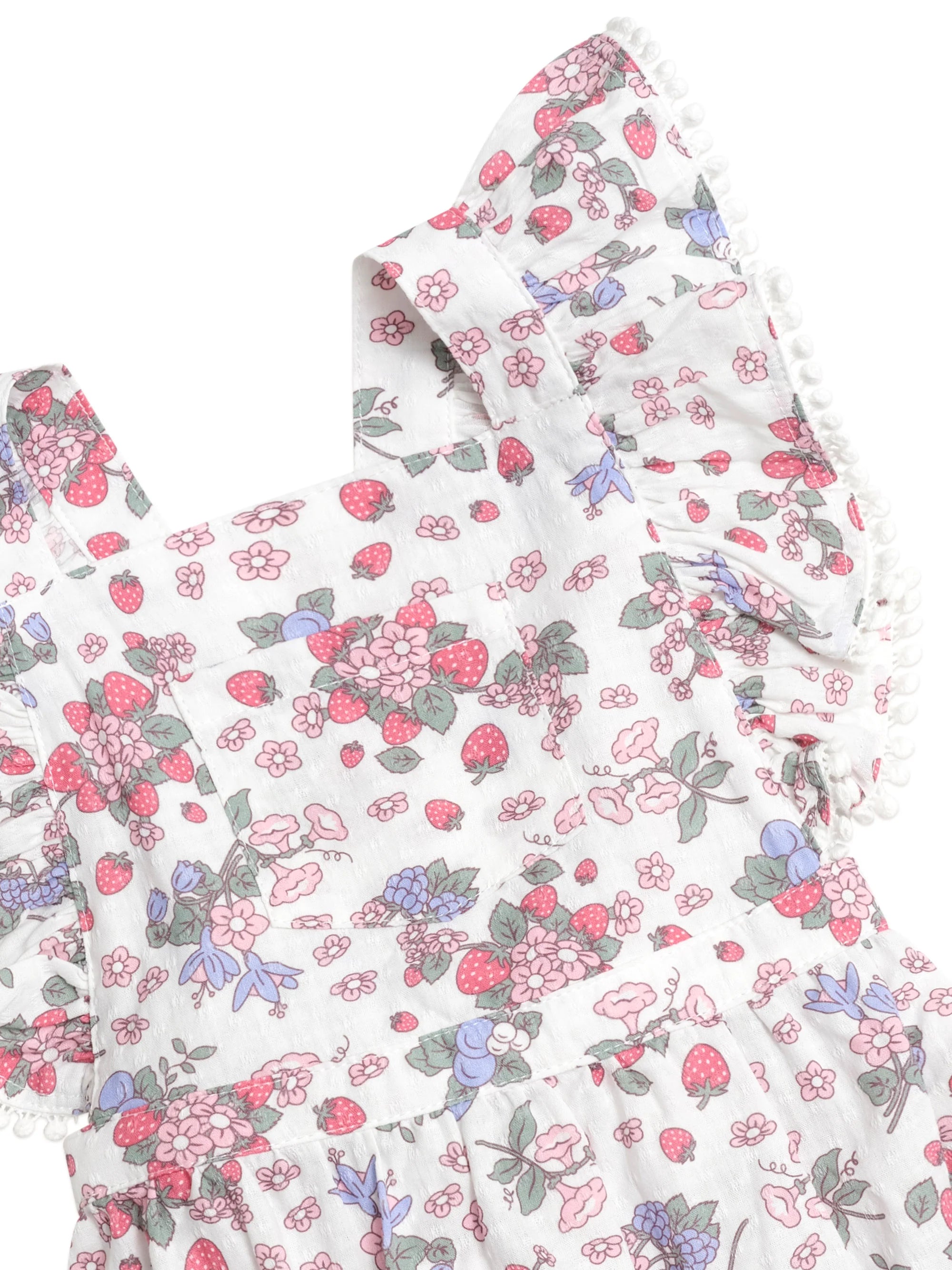 Strawberry Garden Playsuit Cream