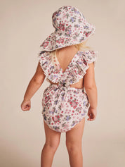Strawberry Garden Playsuit Cream