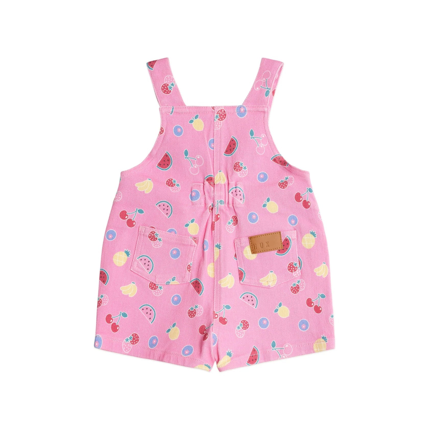 Pink Fruit Emoji Fruit Short Overalls