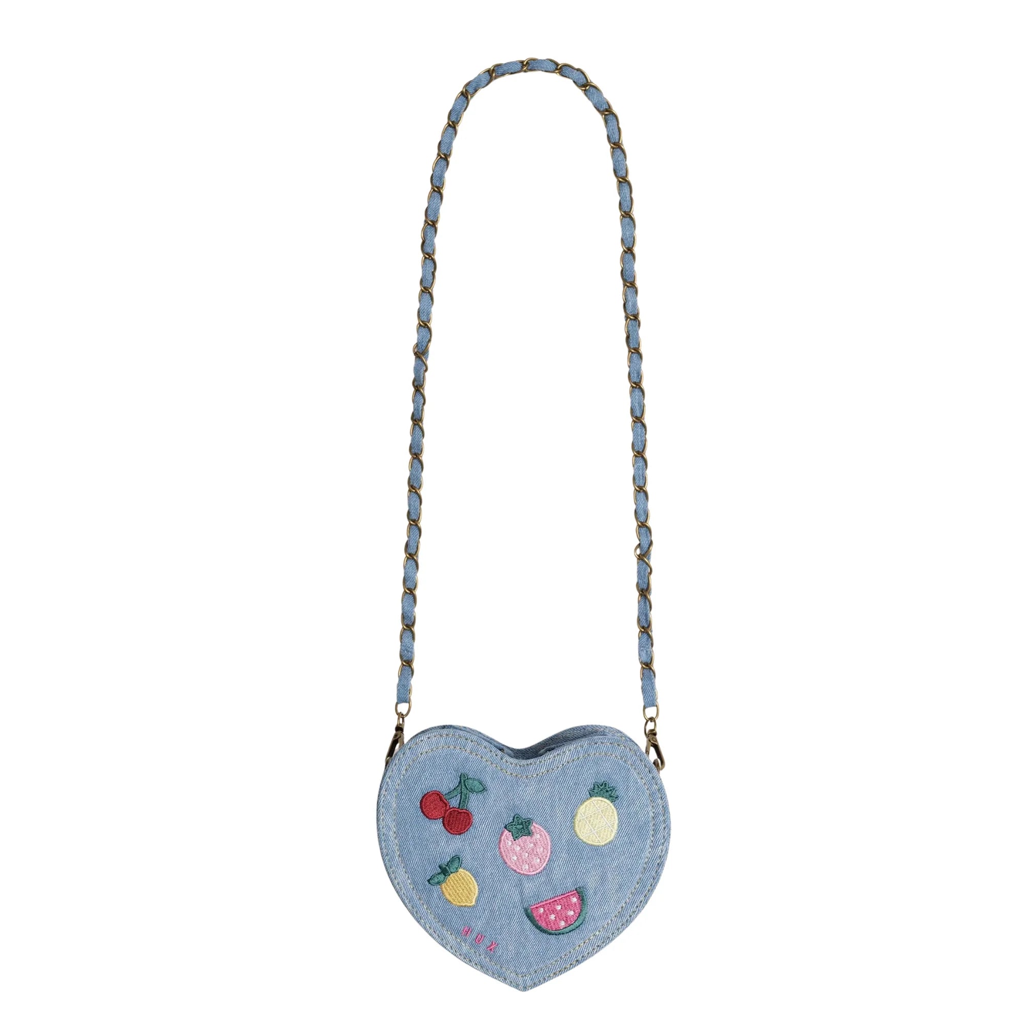 I Heart Fruit Denim Shoulder Bag