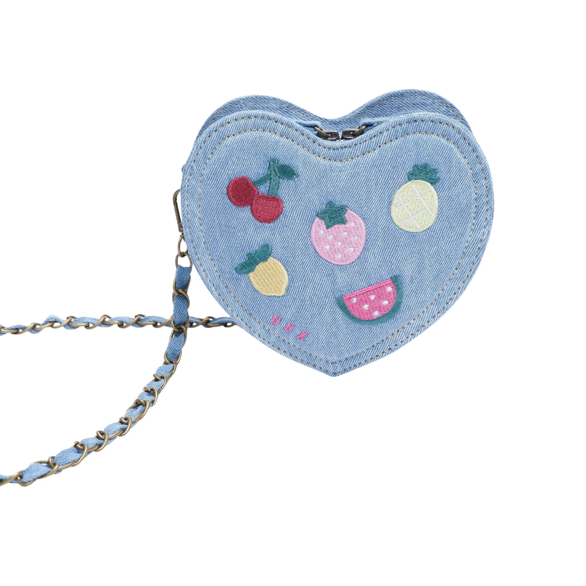 I Heart Fruit Denim Shoulder Bag