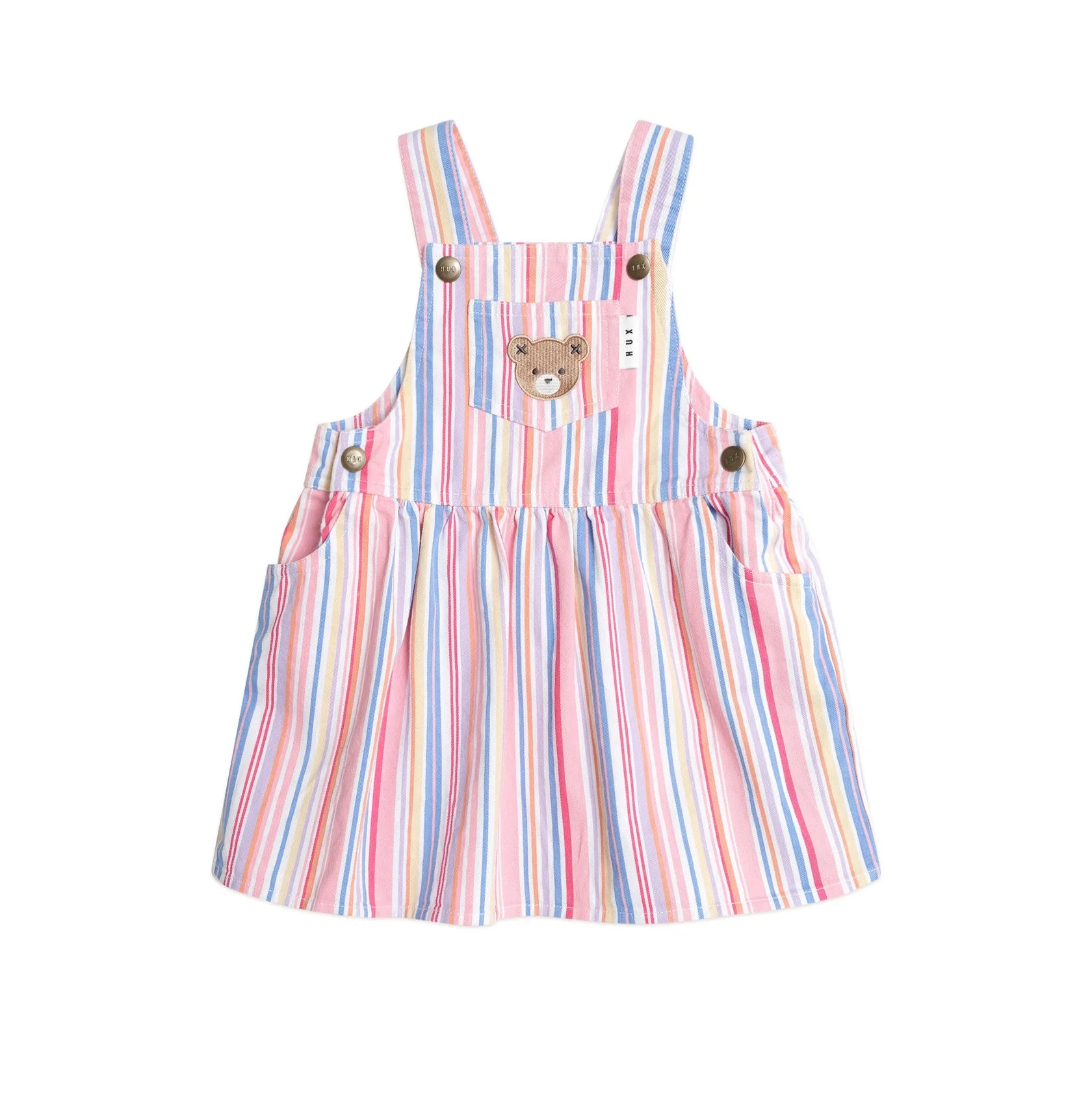 Pastel Stripe Pinafore Dress