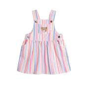 Pastel Stripe Pinafore Dress