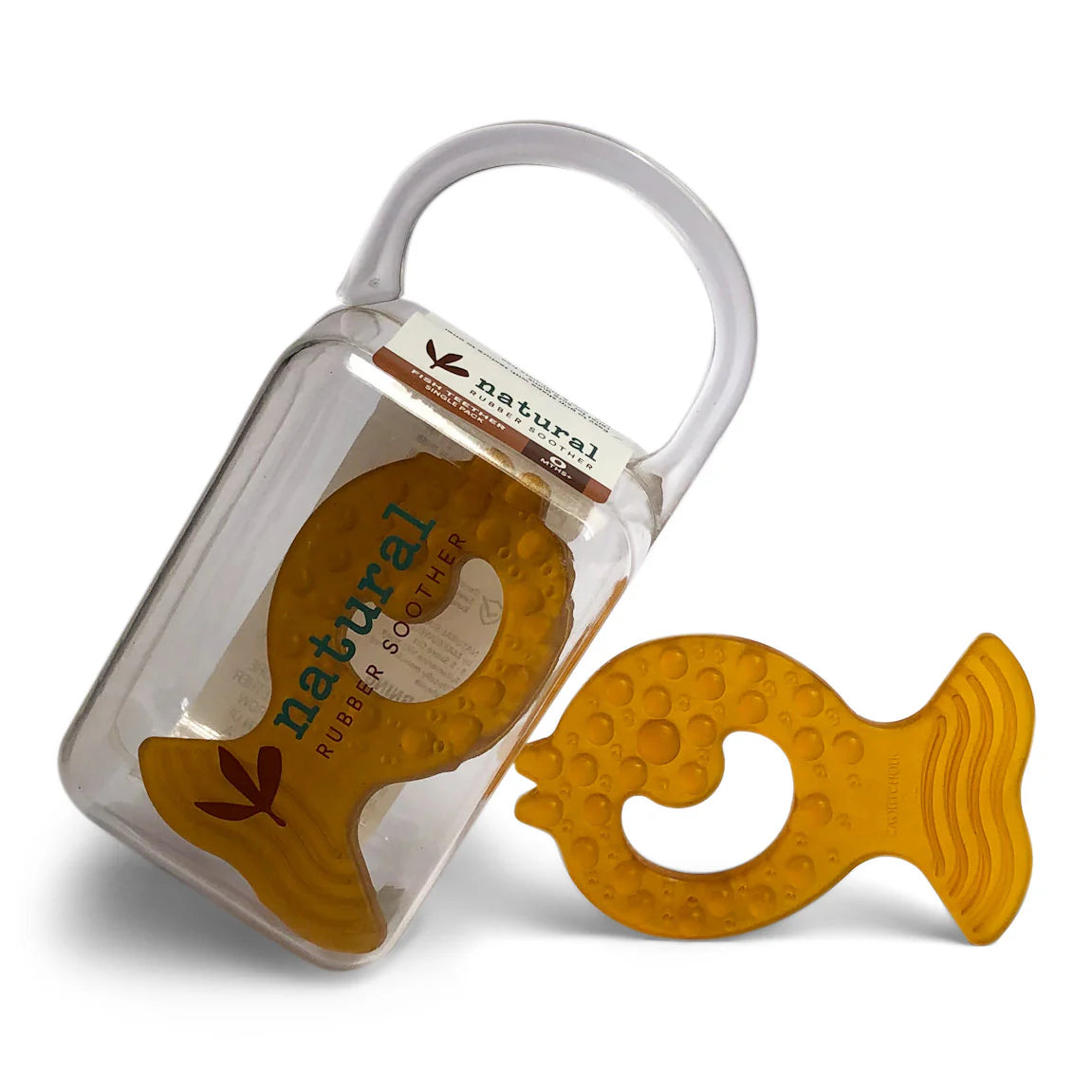 Natural Rubber Soother - Fish Teether - Twin Pk