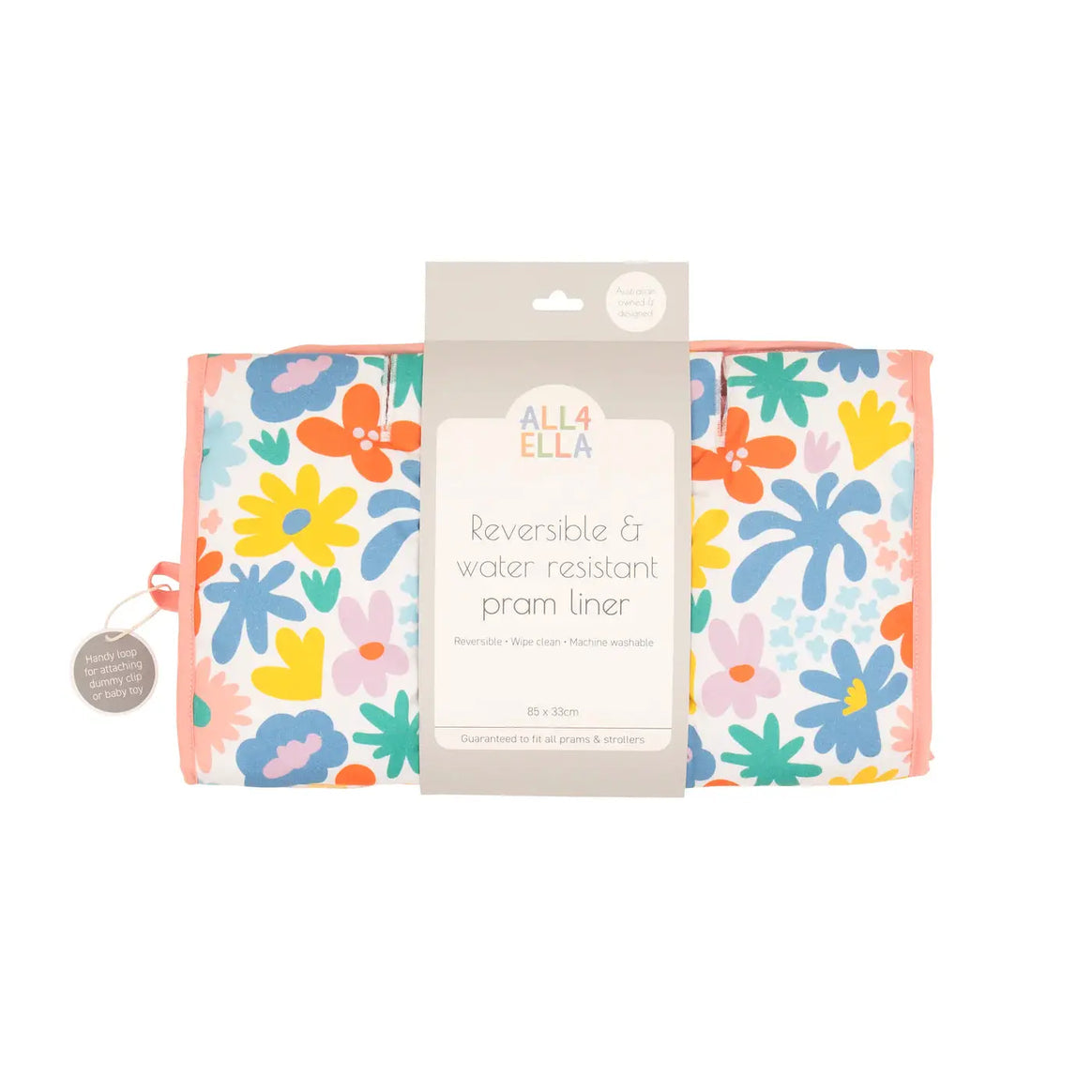 Reversible Pram Liner - Bright Floral