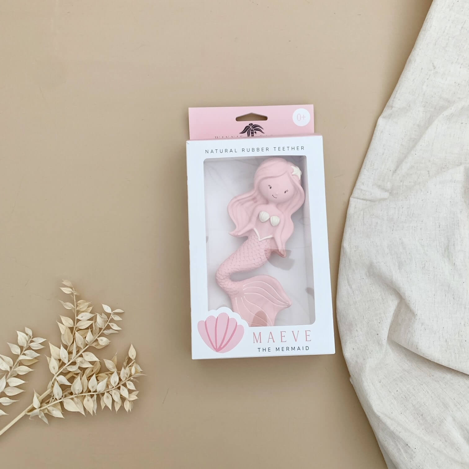 Maive the Mermaid Natural Rubber Teether