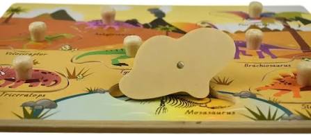 2 in 1 Dinosaur Peg Puzzle