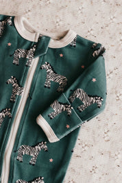 Zebby Green Zipsuit