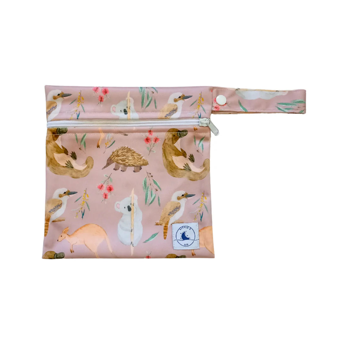 Reusable Mini Wet Bag - Australian Animals