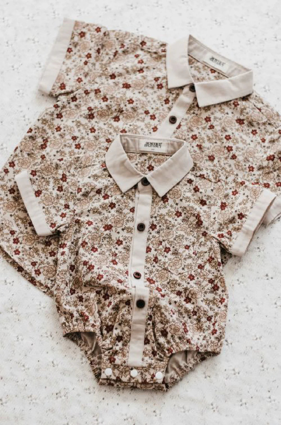 Poinsettia Collared Romper