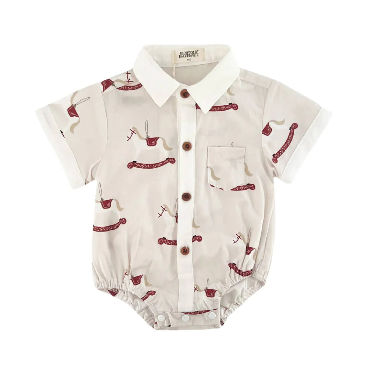 Rocking Horse Collared Romper