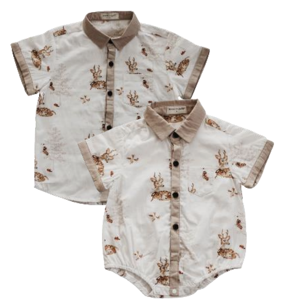 Reindeer Collared Romper