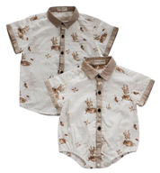 Reindeer Collared Romper