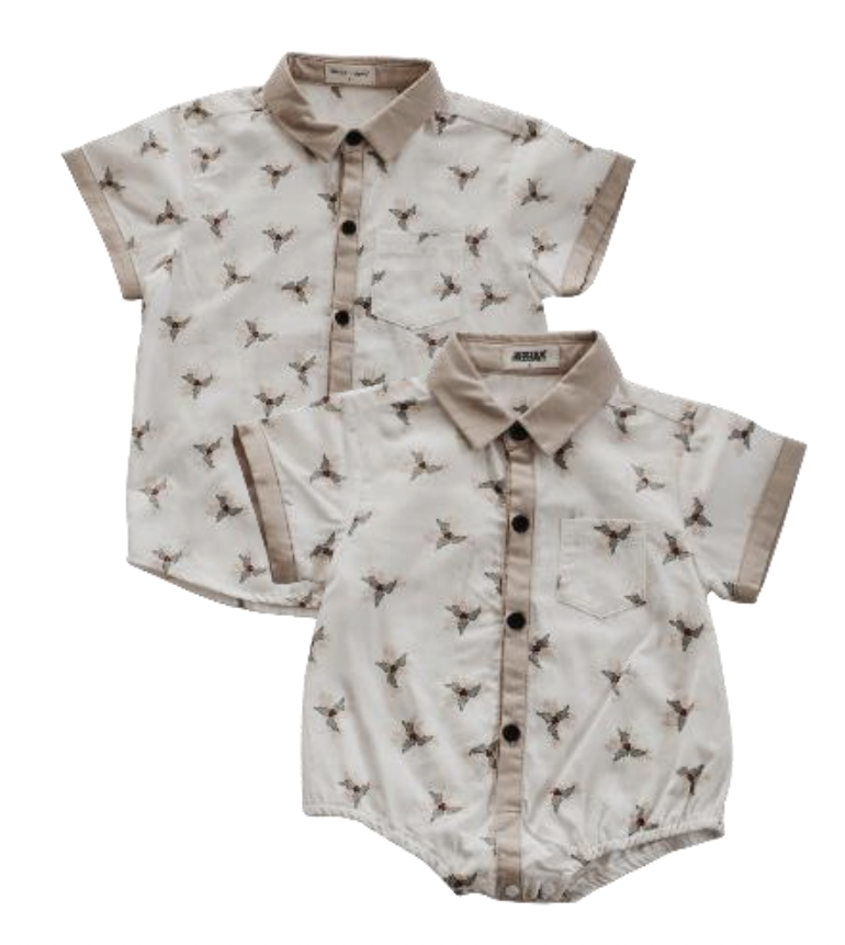 Holly Collared Shirt Bodysuit