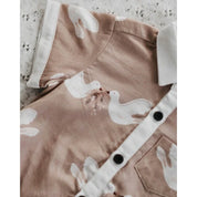 Dove Collared Shirt Romper