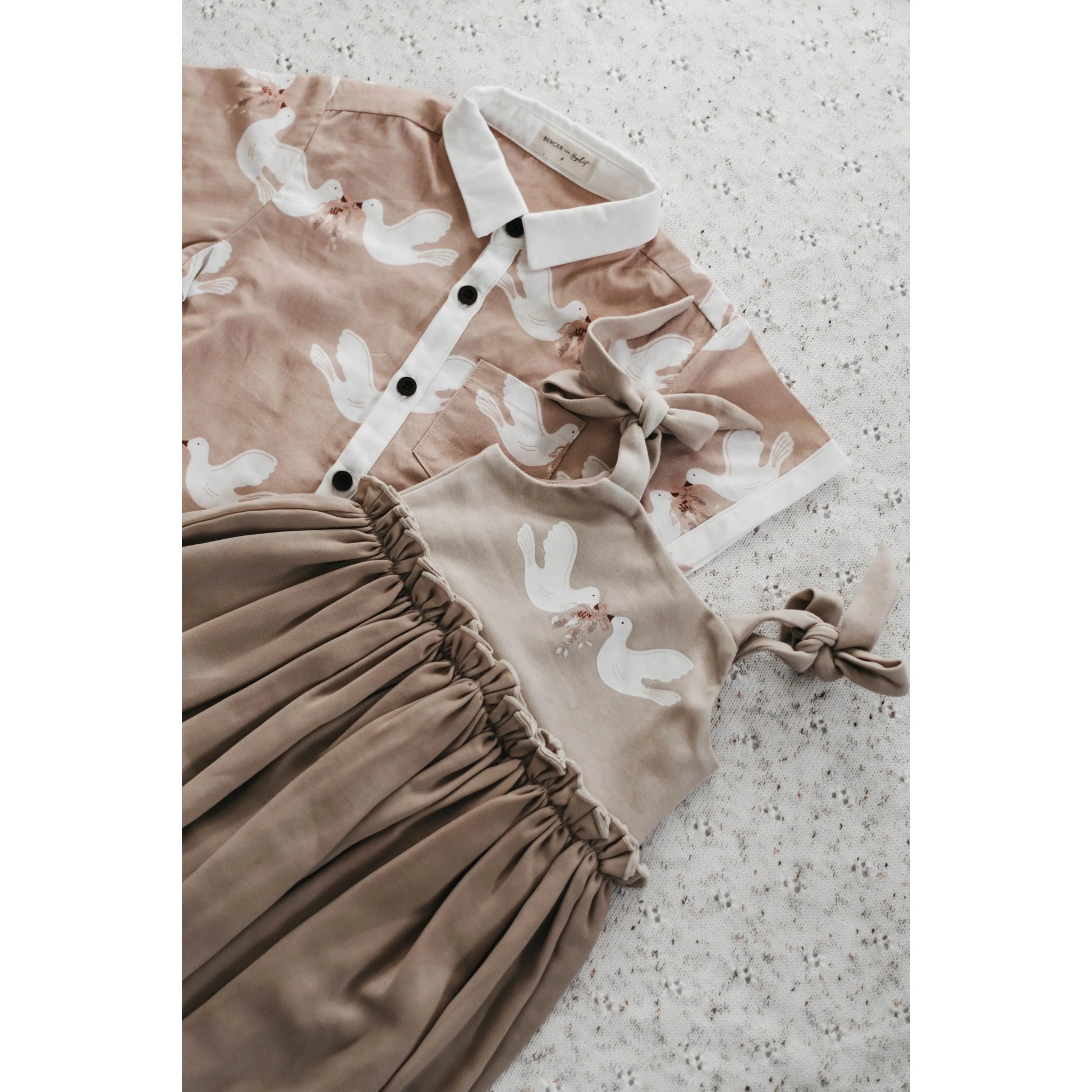 Dove Collared Shirt Romper