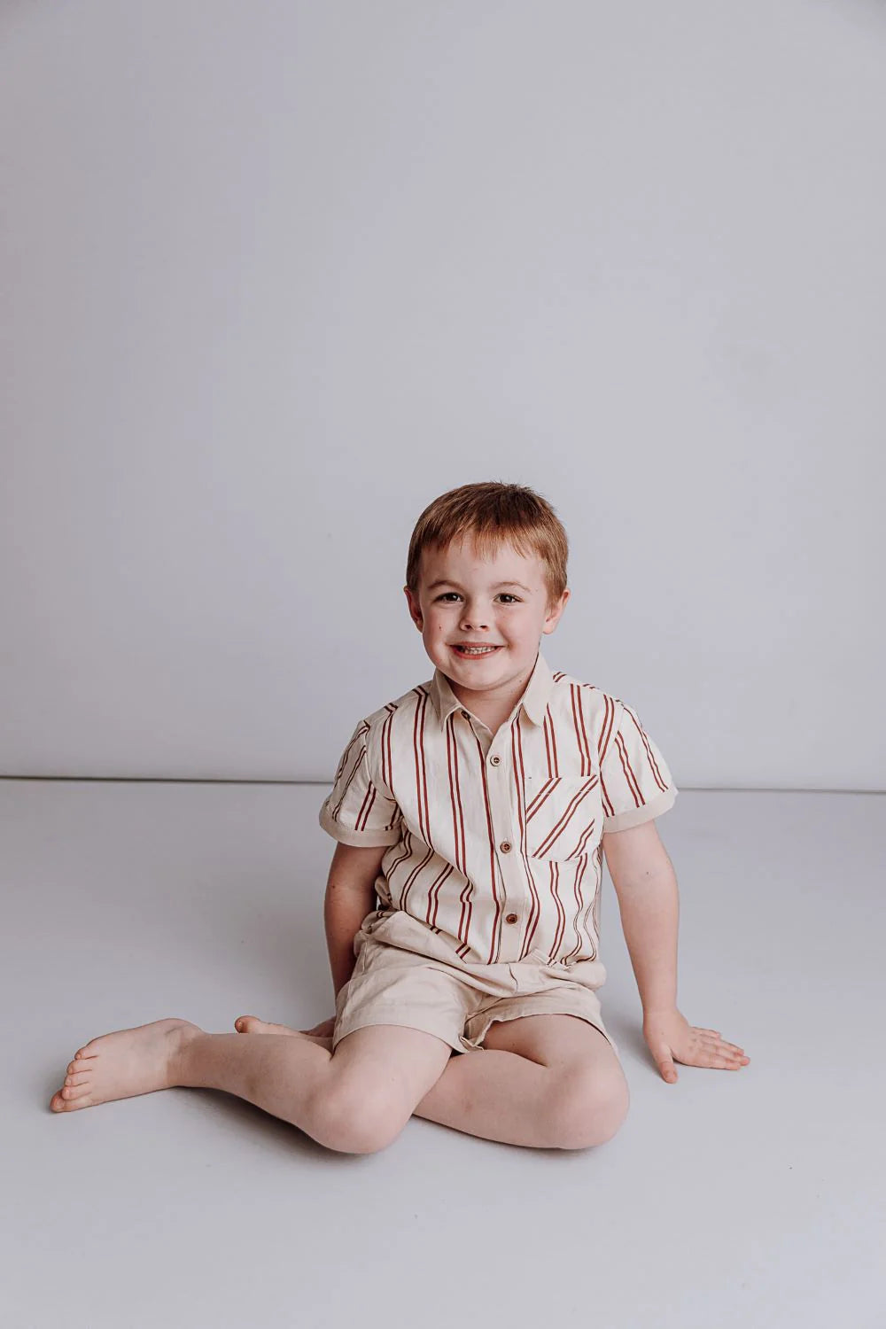 Candy Cane Striped Collared Shirt
