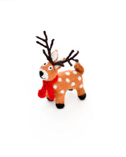 Felt Reindeer with Red Scarf Toy