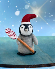 Felt Penguin with Lollipop Toy