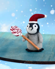 Felt Penguin with Lollipop Toy
