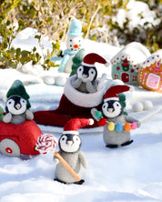 Felt Penguin with Lollipop Toy