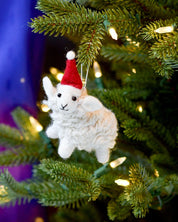 Felt White Sheep Christmas Ornament