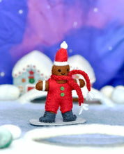Felt Gingerbread on Snowboard Ornament