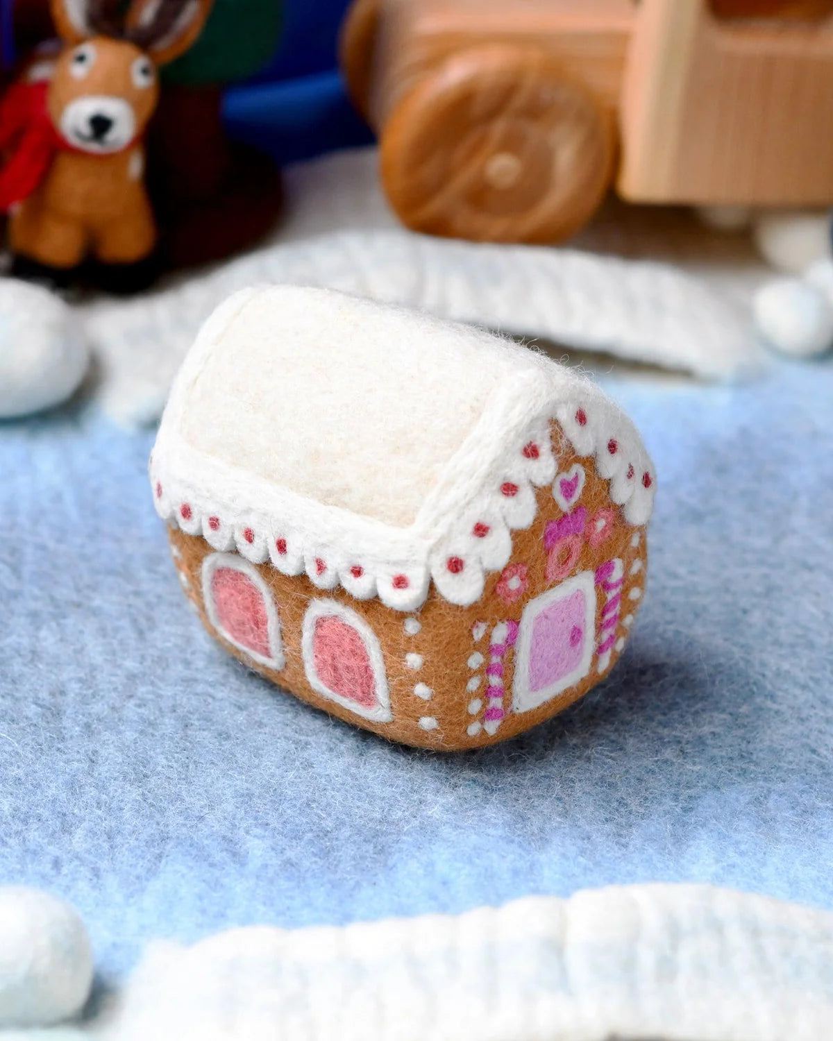 Felt Pink Gingerbread House