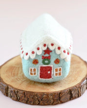 Felt Blue Gingerbread House