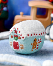 Felt Blue Gingerbread House