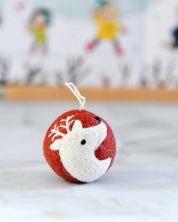 Felt Christmas Bauble Ornament - Reindeer