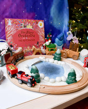 Felt Round Snow Ice Rink Play Mat Playscape