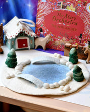 Felt Round Snow Ice Rink Play Mat Playscape