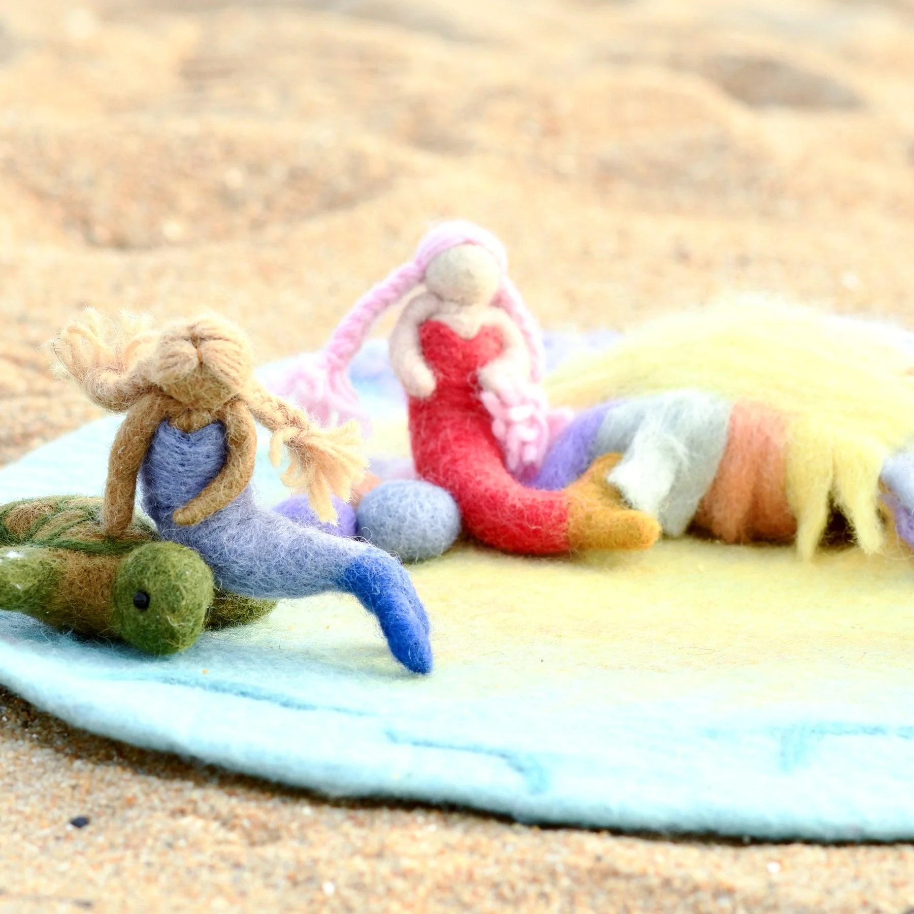 Felt Waldorf Mermaid - Pink Hair