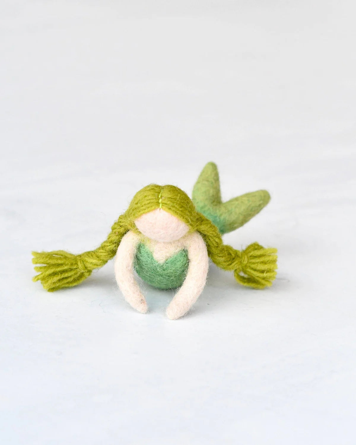 Felt Waldorf Mermaid - Green Hair