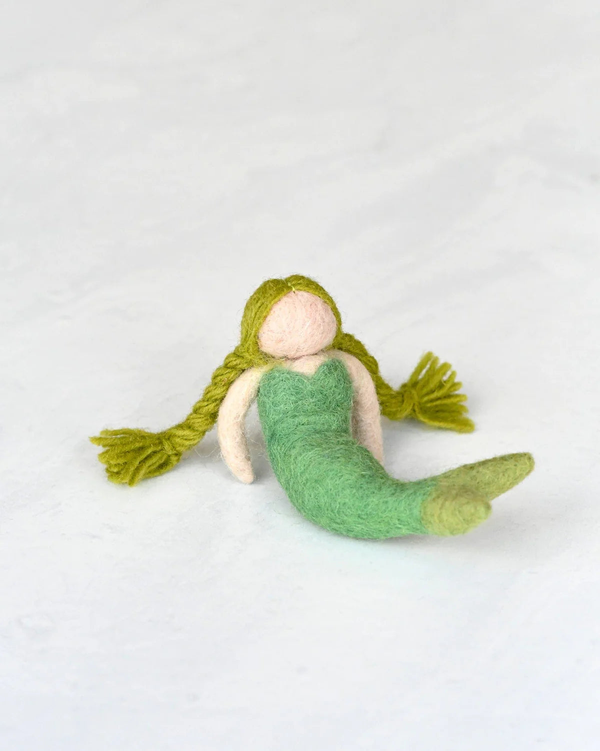 Felt Waldorf Mermaid - Green Hair