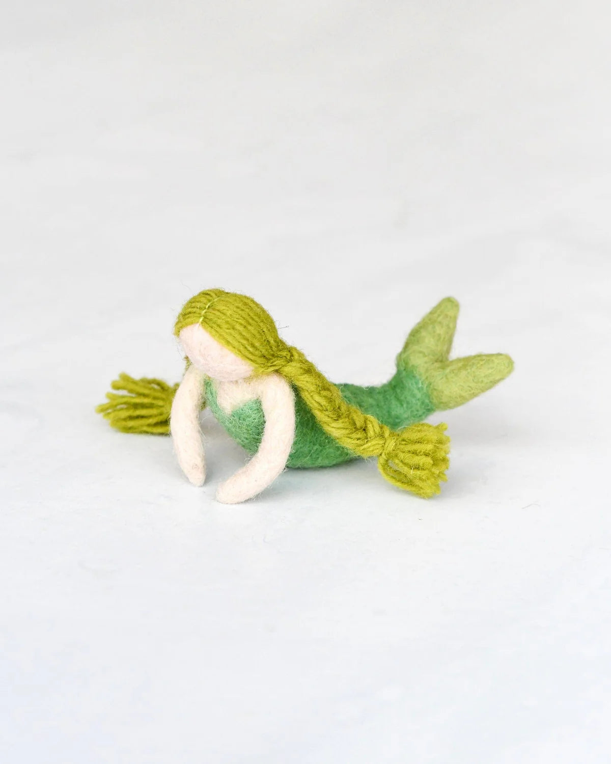 Felt Waldorf Mermaid - Green Hair