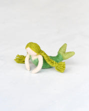 Felt Waldorf Mermaid - Green Hair