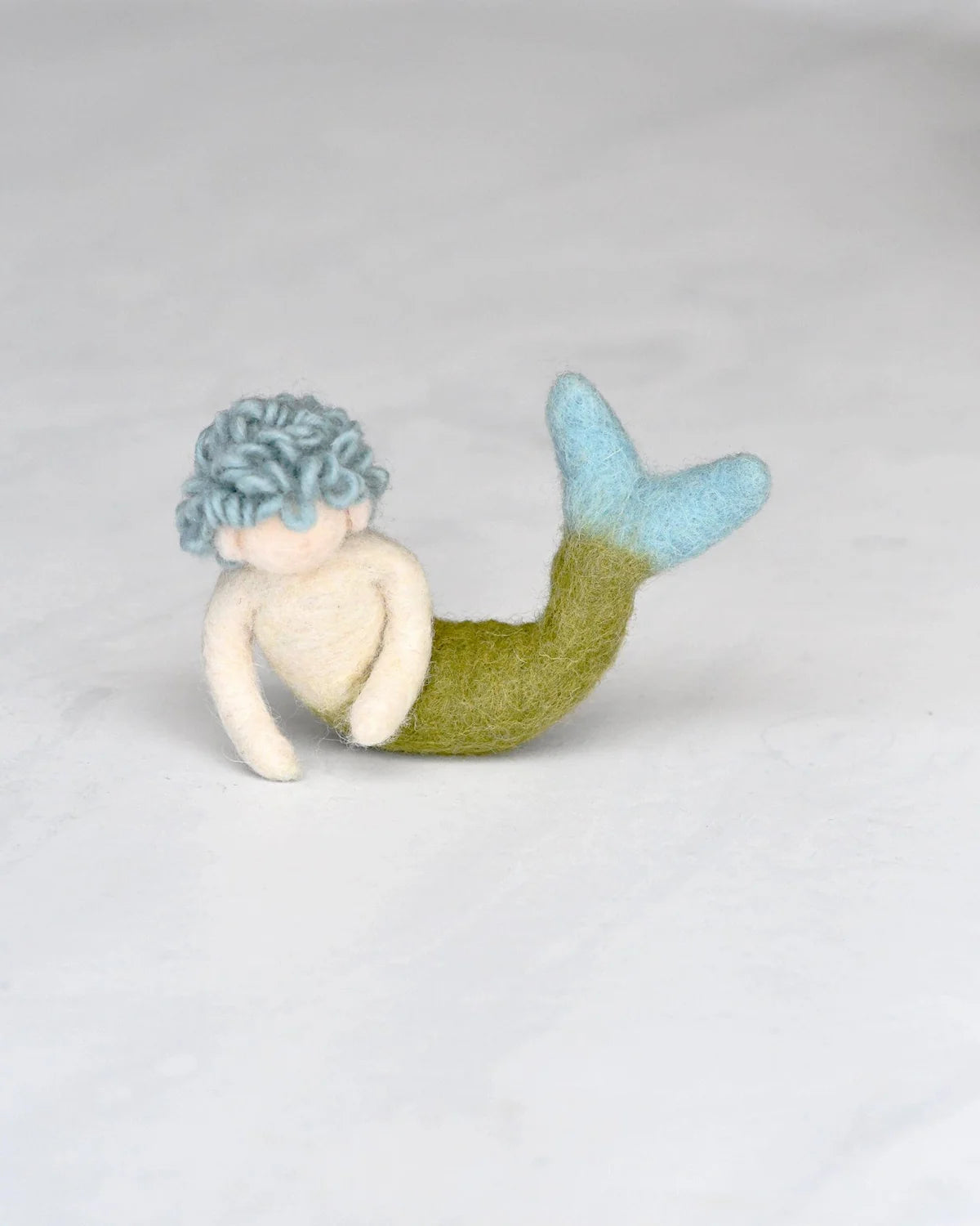 Felt Waldorf Merman - Blue Hair