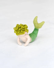 Felt Waldorf Merman - Green Hair