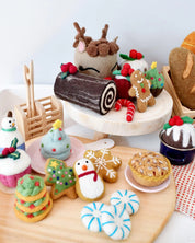 Felt Peppermint Candy Lollies (Green and White) - Set of 3