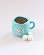Felt Hot Chocolate Cacao with Marshmallows (Blue Cup)