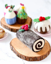 Felt Christmas Yule Log Cake