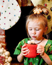 Felt Hot Chocolate Cacao with Marshmallows (Blue Cup)