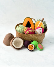 Felt Tropical Fruits Play Food Set (Set of 11 pieces)