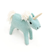 Felt Blue Unicorn Toy