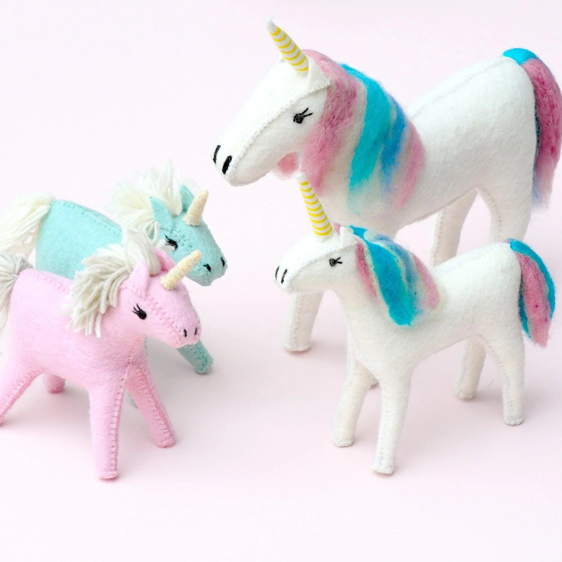 Felt Pink Unicorn Toy