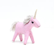 Felt Pink Unicorn Toy