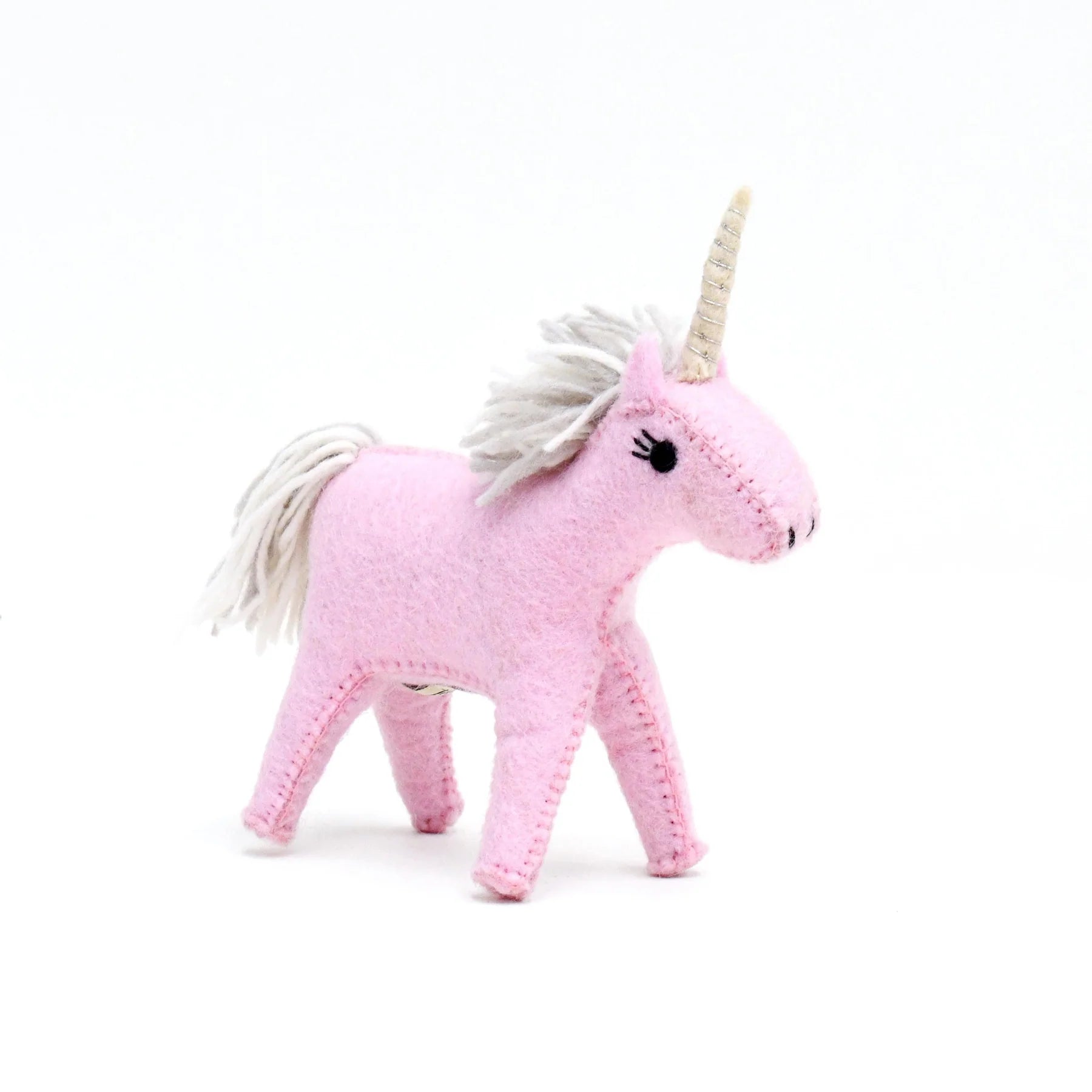 Felt Pink Unicorn Toy
