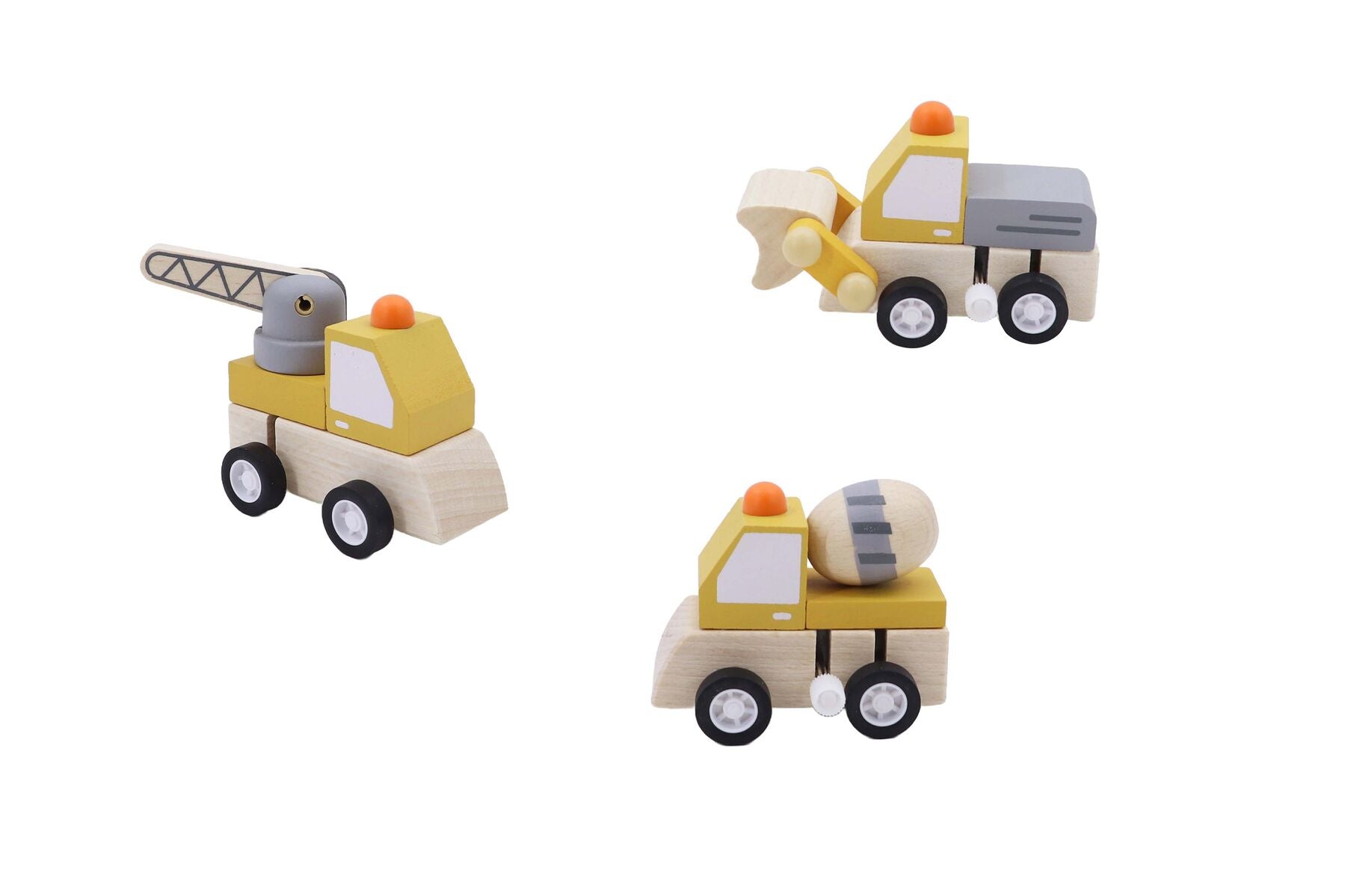 Wooden Wind Up Construction Vehicle